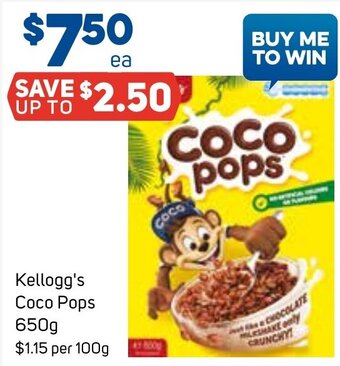 Foodland Kellogg's Coco Pops 650g offer