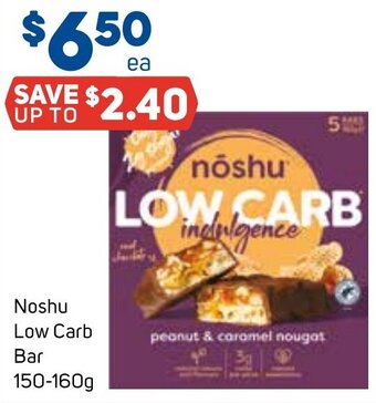 Foodland Noshu Low Carb Bar 150-160g offer