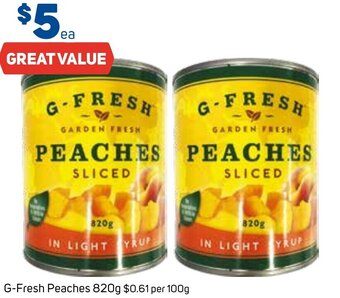 Foodland G-Fresh Peaches 820g offer