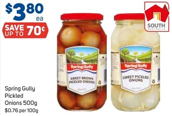 Foodland Spring Gully Pickled Onions 500g offer
