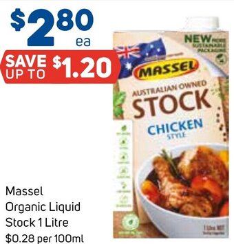 Foodland Massel Organic Liquid Stock 1 Litre offer