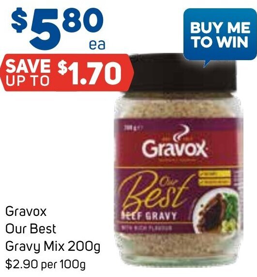 Gravox Our Best Gravy Mix 200g offer at Foodland