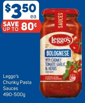 Foodland Leggo's Chunky Pasta Sauces 490-500g offer