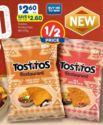 Foodland Tostitos Tortilla Chips 165-175g offer