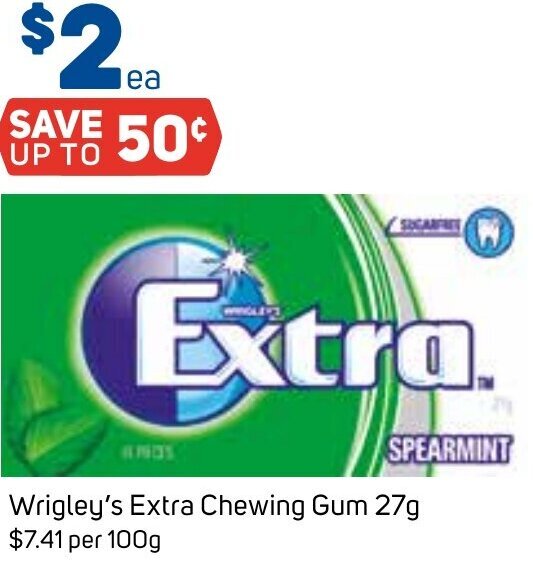 Wrigley's Extra Chewing Gum 27g offer at Foodland