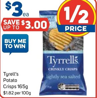Tyrell's Potato Crisps 165g