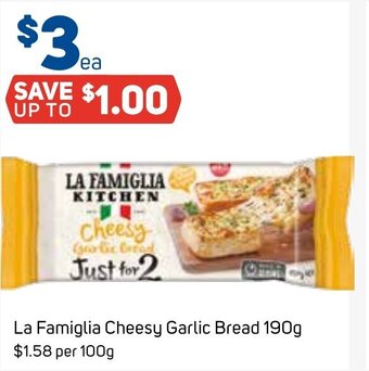 Foodland La Famiglia Cheesy Garlic Bread 190g offer