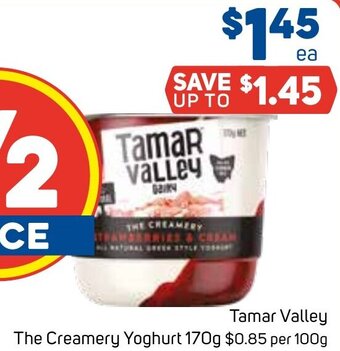 Foodland Tamar Valley The Creamery Yoghurt 170g offer