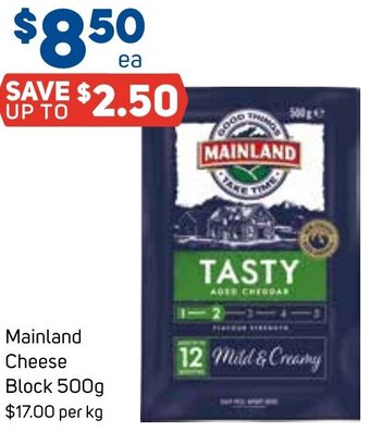 Foodland Mainland Cheese Block 500g offer