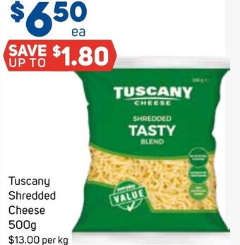 Foodland Tuscany Shredded Cheese 500g offer