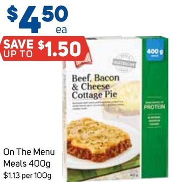 Foodland On The Menu Meals 400g offer