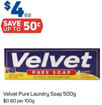 Foodland Velvet Pure Laundry Soap 500g offer