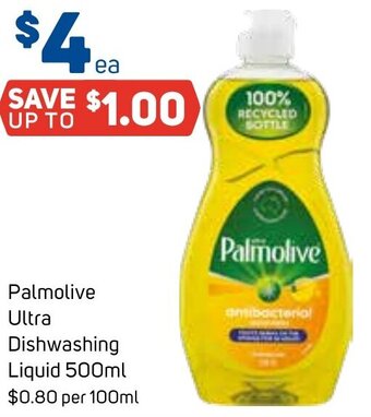 Foodland Palmolive Ultra Dishwashing Liquid 500ml offer