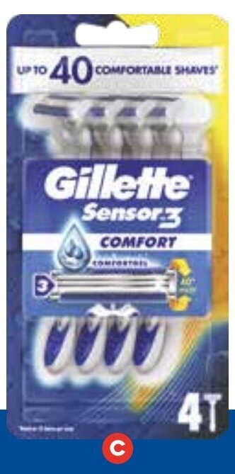 Foodland C. Gillette Sensor 3 Comfort Razors 4 Pack offer