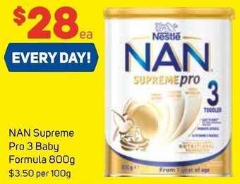 Foodland NAN Supreme Pro 3 Baby Formula 800g offer
