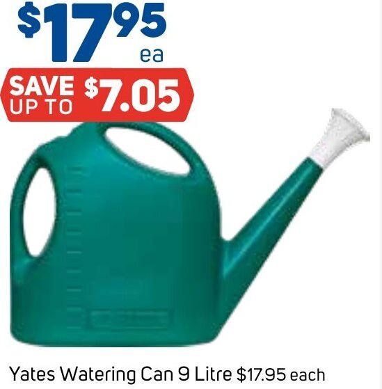 Yates Watering Can 9 Litre offer at Foodland