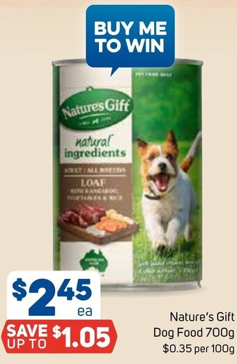 Foodland Nature's Gift Dog Food 700g offer