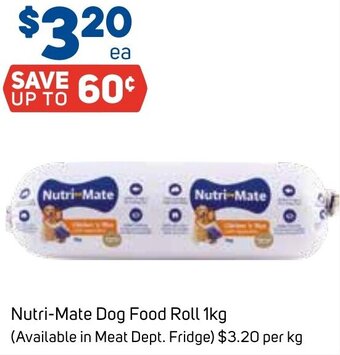 Foodland Nutri-Mate Dog Food Roll 1kg offer