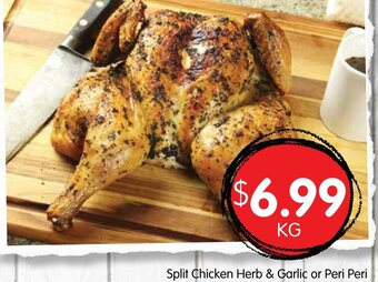 Spudshed Split Chicken Herb & Garlic or Peri Peri offer