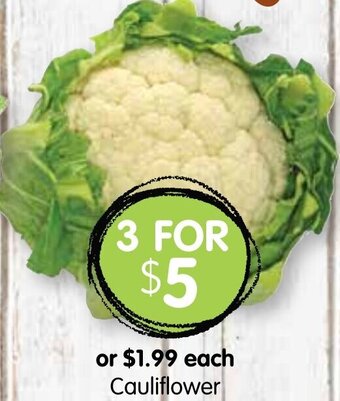 Spudshed Cauliflower offer