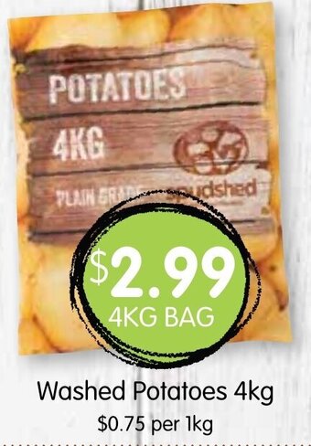Spudshed Washed Potatoes 4kg offer