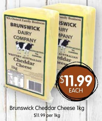 Spudshed Brunswick Cheddar Cheese 1kg offer