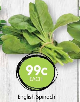 Spudshed English Spinach offer