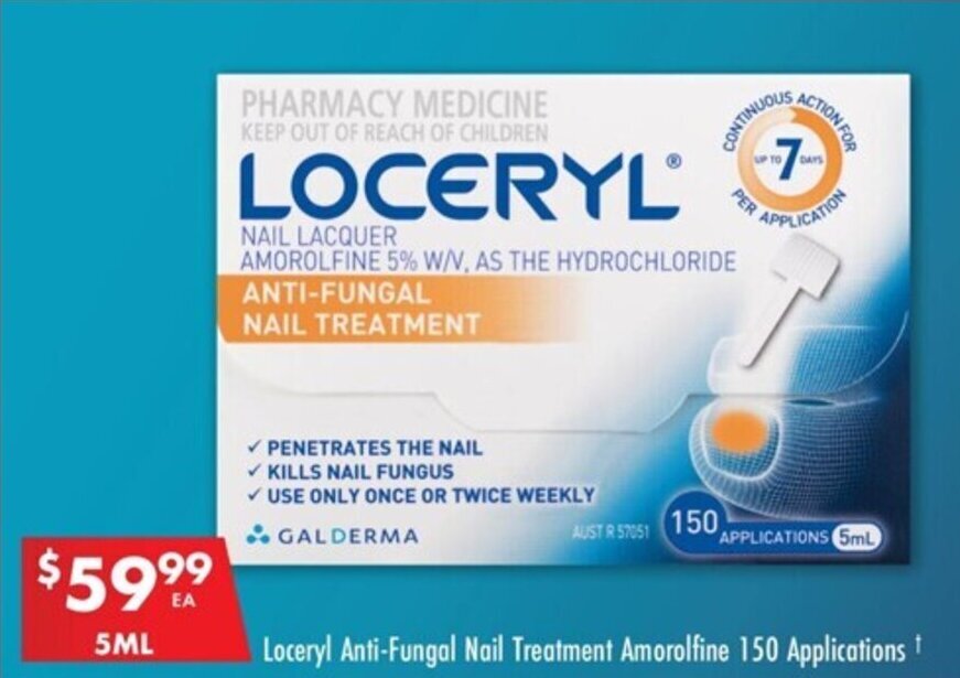 Loceryl AntiFungal Nail Treatment Amorolfine 150 Applications offer at Pharmacy4Less