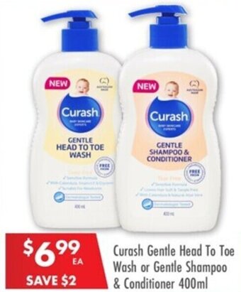 Curash Gentle Head Wash or Gentle Shampoo & Conditioner 400ml