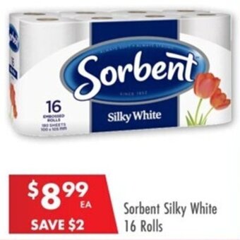 Pharmacy4Less Sorbent Silky White 16 Rolls offer