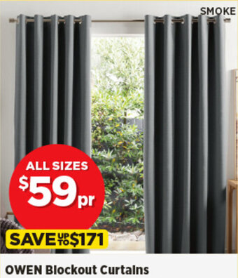 Spotlight OWEN Blockout Curtains offer