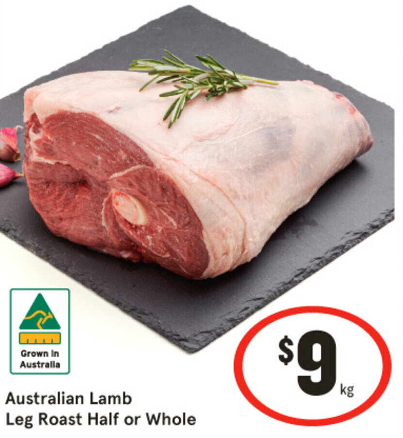 Australian Lamb Leg Roast Half or Whole offer at IGA