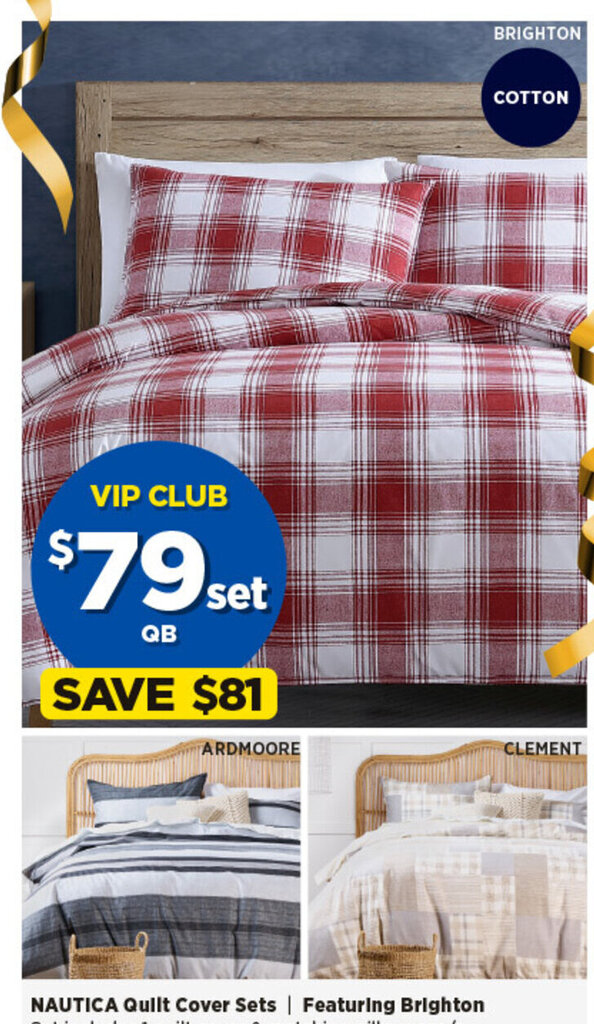 NAUTICA Quilt Cover Sets Featuring Brighton offer at Spotlight