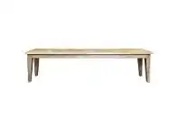 LivingStyles Lucia Oak Timber Dining Bench, 127cm, Antique Natural offer