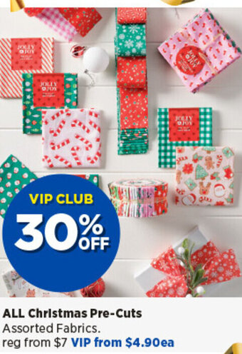 Spotlight ALL Christmas Pre-Cuts offer