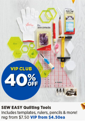 Spotlight SEW EASY Quilting Tools offer