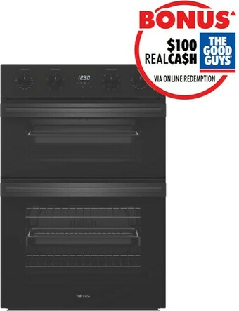 The Good Guys Technika 60cm Double Oven - Dark Stainless offer