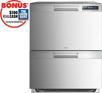 The Good Guys Omega 60cm Double Drawer Dishwasher offer