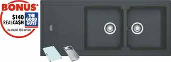 The Good Guys Franke Bali Double Bowl Sink offer