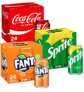 BIG W Coca-cola 24-pack can varieties 375ml offer