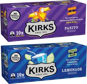 BIG W Kirks 24-pack can varieties 375ml offer
