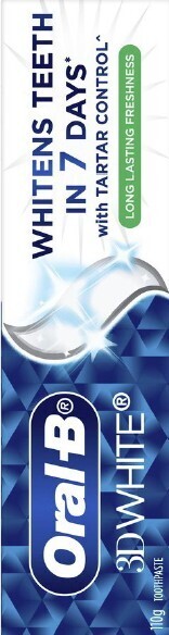 BIG W Oral-b 3d white long lasting freshness toothpaste 110g offer