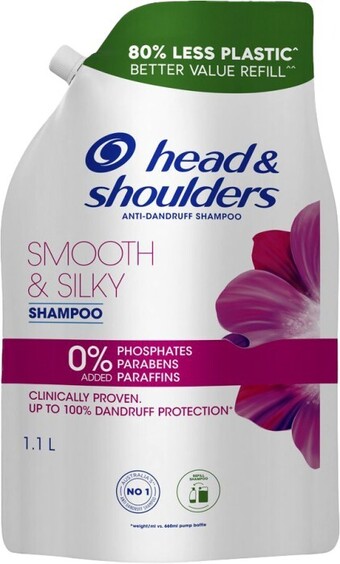 BIG W Head & shoulders smooth & silky refill shampoo 1.1-litre offer