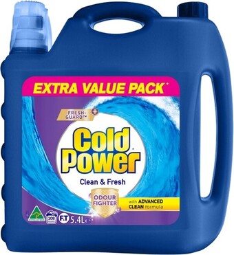 BIG W Cold power laundry liquid 5.4-litre offer