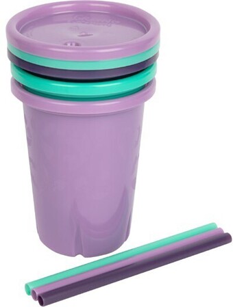 BIG W Green grown assorted 3-pack straw cups offer
