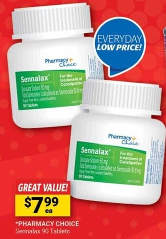 Cincotta Chemist PHARMACY CHOICE Sennalax 90 Tablets offer