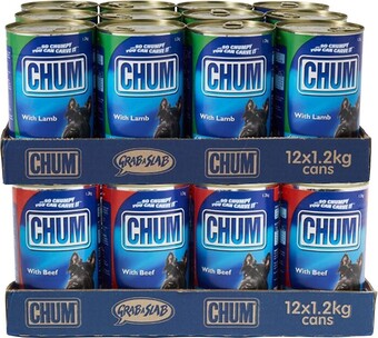 BIG W Chum 12-pack dog food can varieties 1.2kg offer