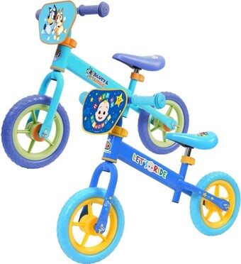 BIG W Bluey or cocomelon kids balance bikes offer