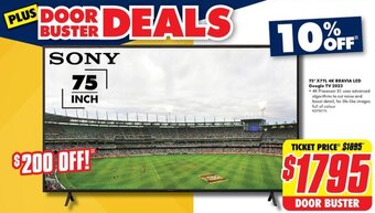 The Good Guys 75" X77L 4K BRAVIA LED Google TV 2023 offer