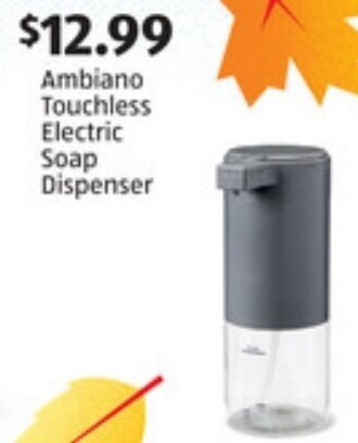ALDI Ambiano Touchless Electric Soap Dispenser offer